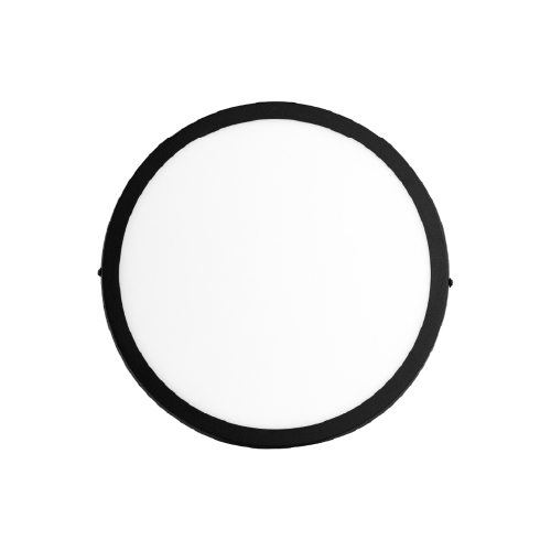 Panel de aplicar redondo 12W negro 17cm 3000k 1020lm